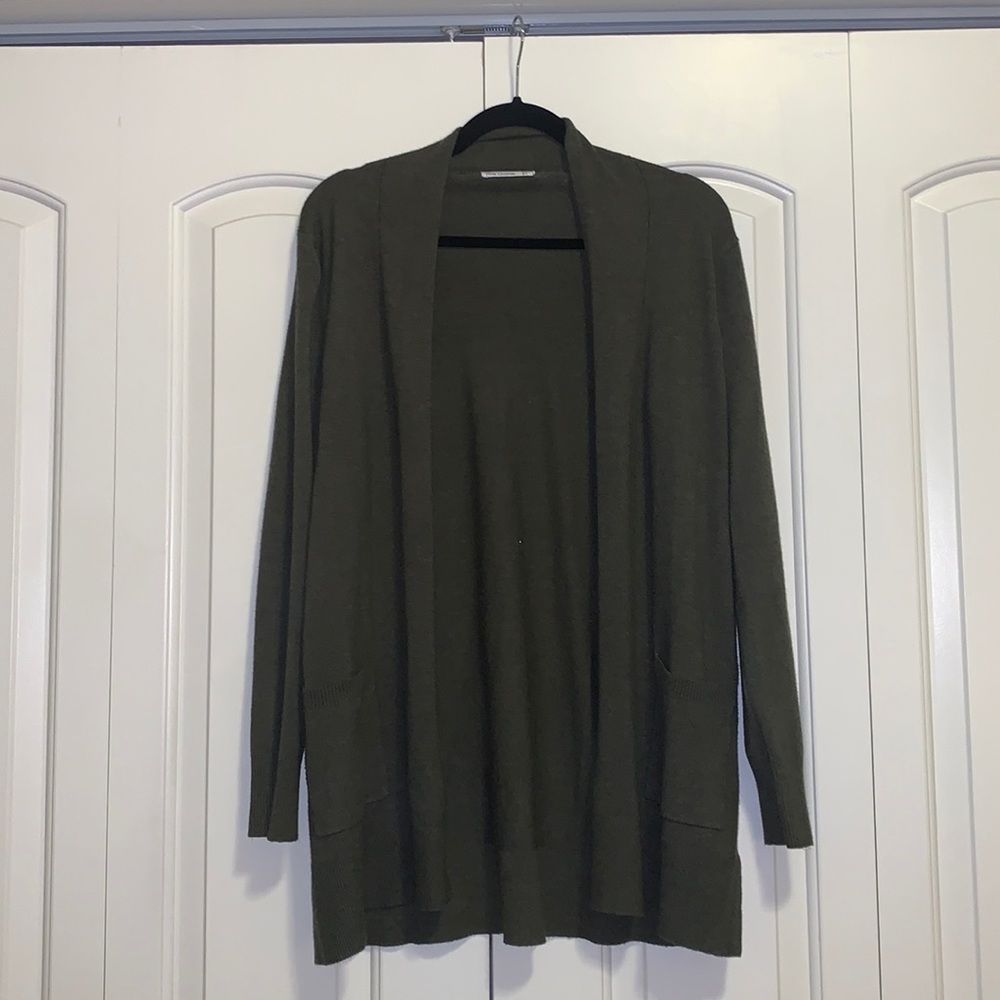LIKE NEW Pink Clover Olive Cardigan, Size Small